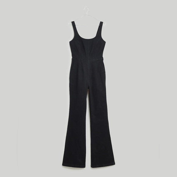Madewell Denim Flare-Leg Jumpsuit in Bonner Wash - Picture 6 of 16